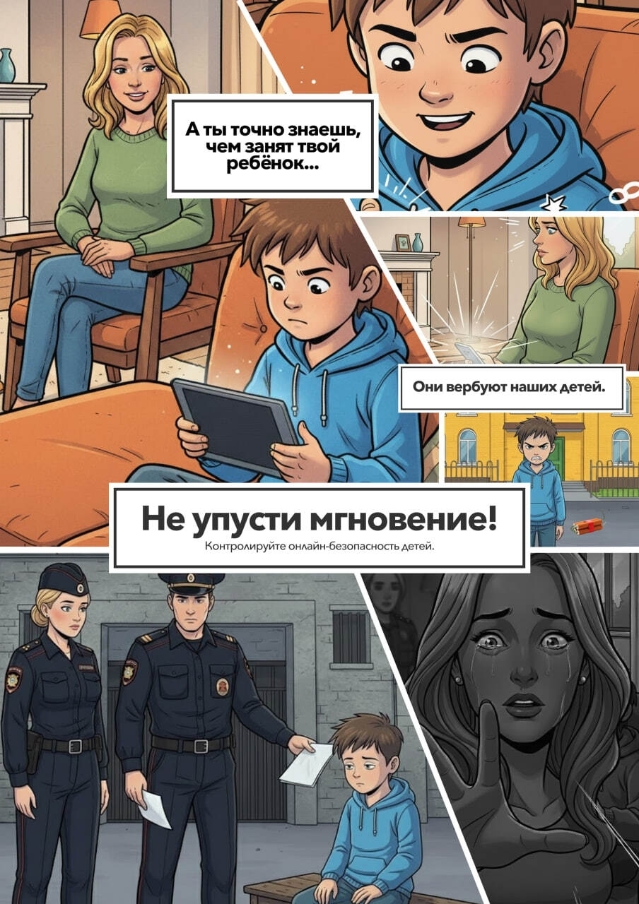 Контролируйте безопасность своих детей! Не позвольте им стать жертвами вербовки!