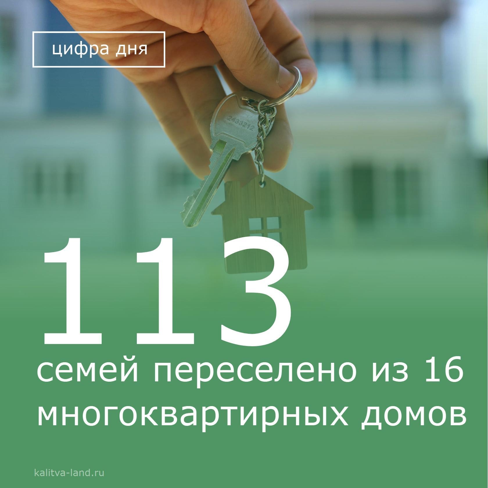 ❗️С начала этого года из 16 многоквартирных домов переселено 113 семей...