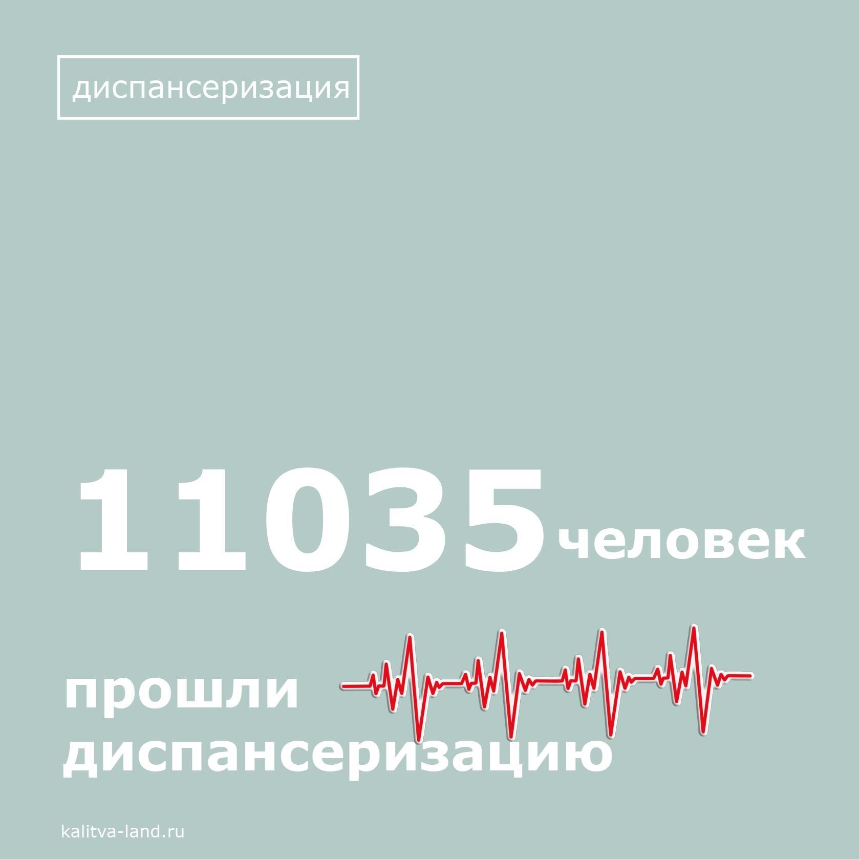 На территории нашего района программой дополнительной диспансеризации воспользовались 11035 человек: