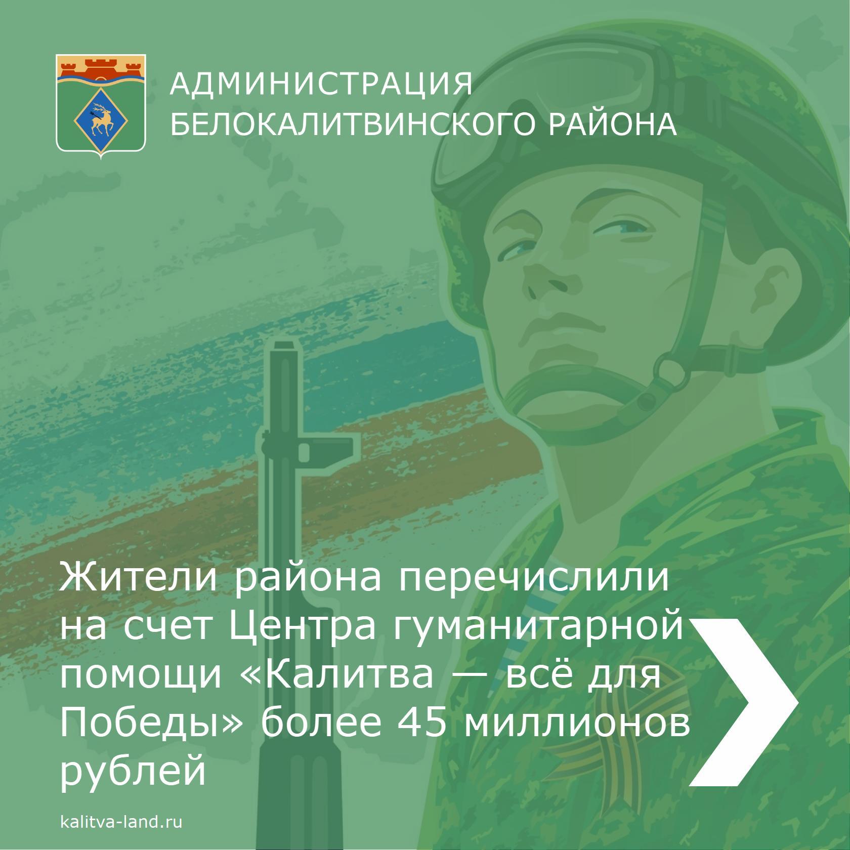  Центр гуманитарной помощи «Калитва – всё для Победы» продолжает оказы...